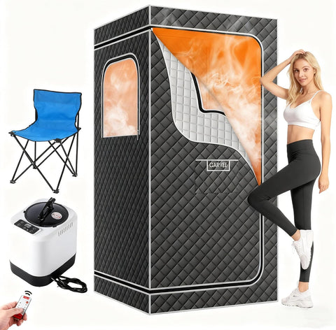 PeakPursuit Sauna Box,Portable Sauna for Home with 4L 1500W Steamer,Portable Steam Sauna Tent with 600D