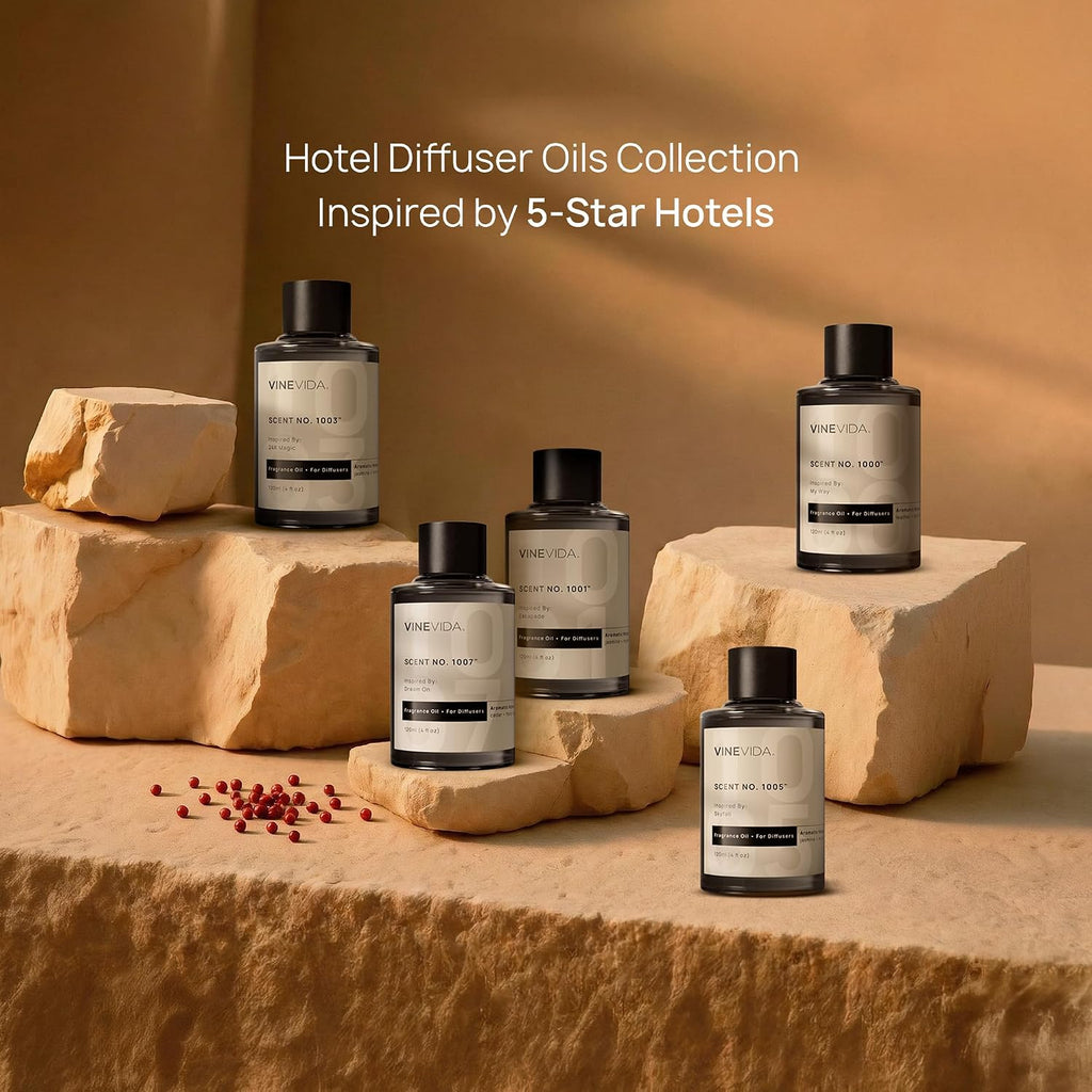 (4oz) Hotel Diffuser Oil - Home Luxury Scents - Cold Air Diffuser Oil | Essential Oil No.1001 - Set of 4