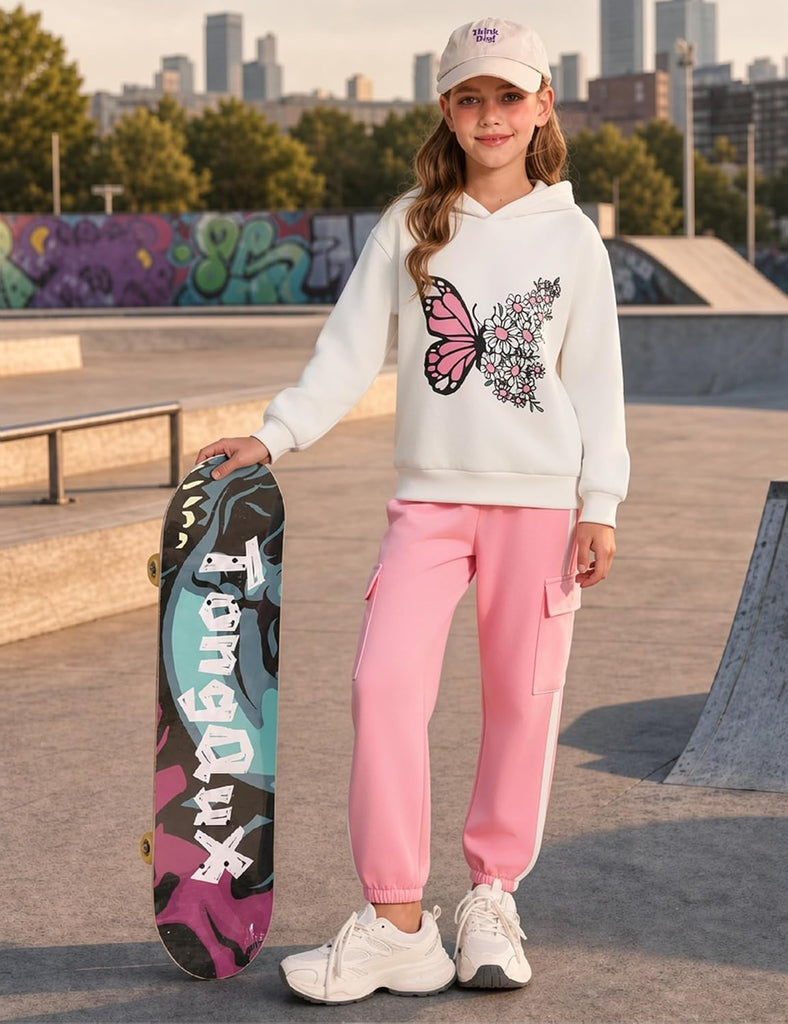 2 Piece Outfits Kids Hoodies Sweatsuit Tracksuit Jogger Long Sleeve Sweatshirts Sweatpants Sets