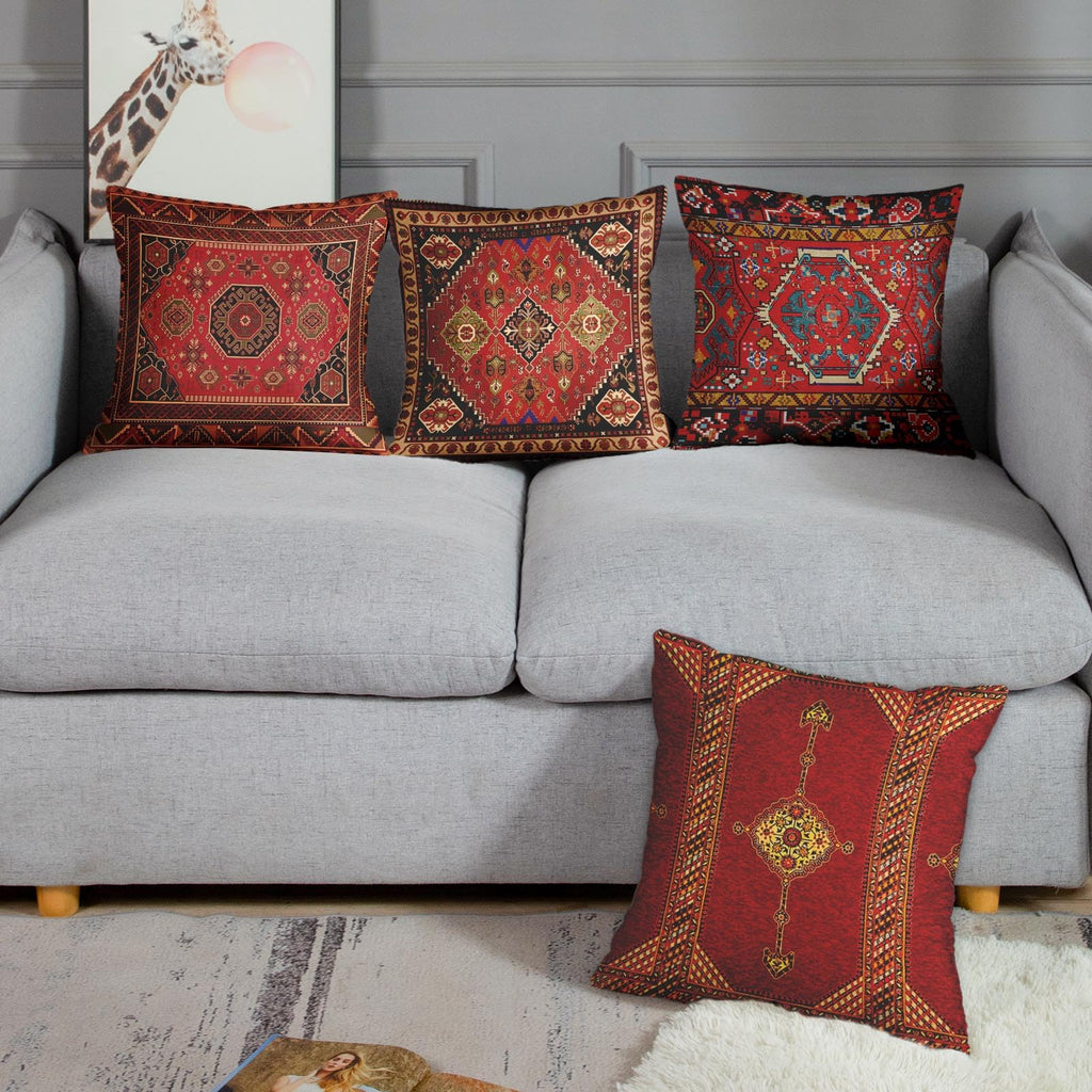 Throw Pillow Covers Set of 4, 20 x 20 Inch, Moroccan