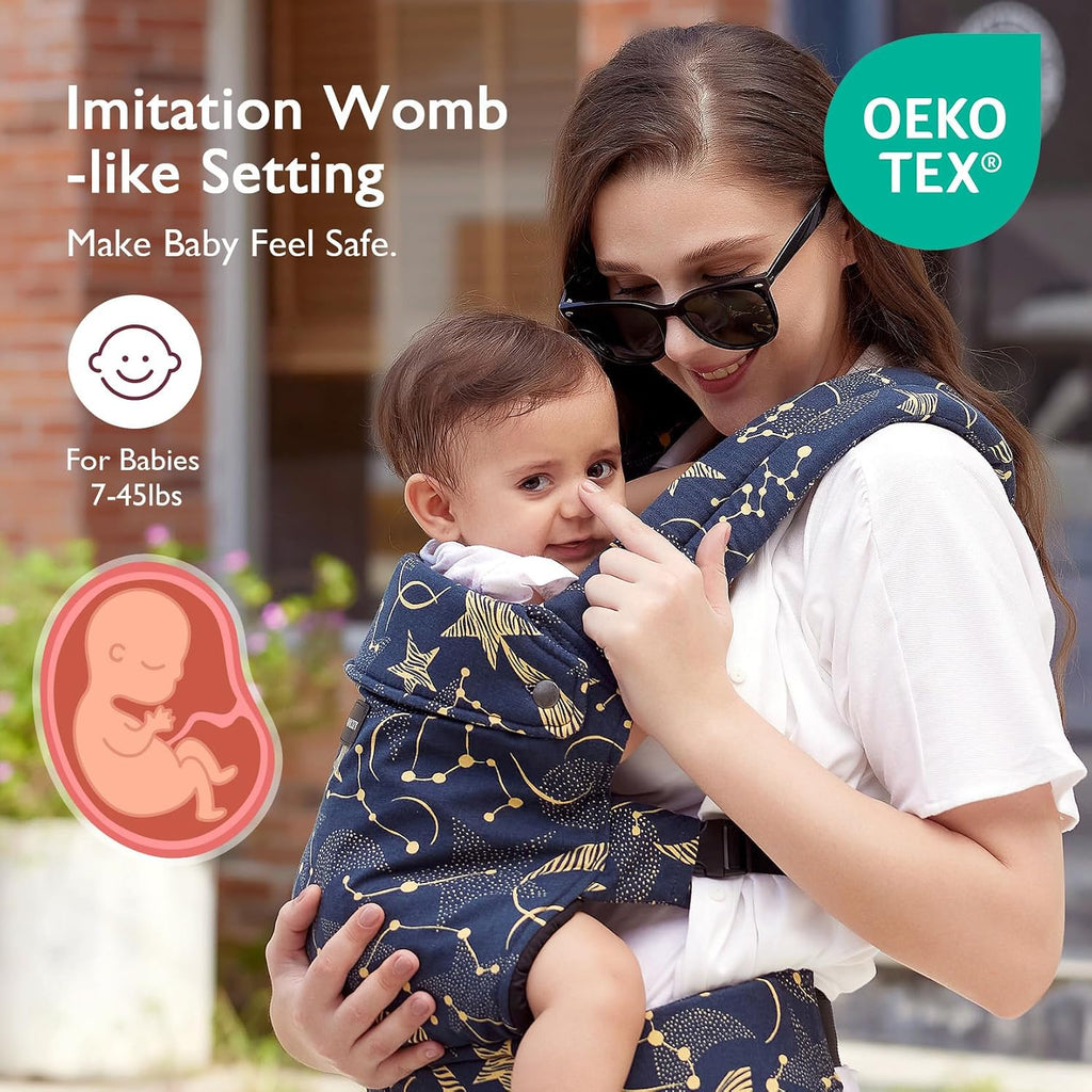 PureHug Baby Carrier - Ergonomic, Cozy and Lightweight for 7-45 lbs