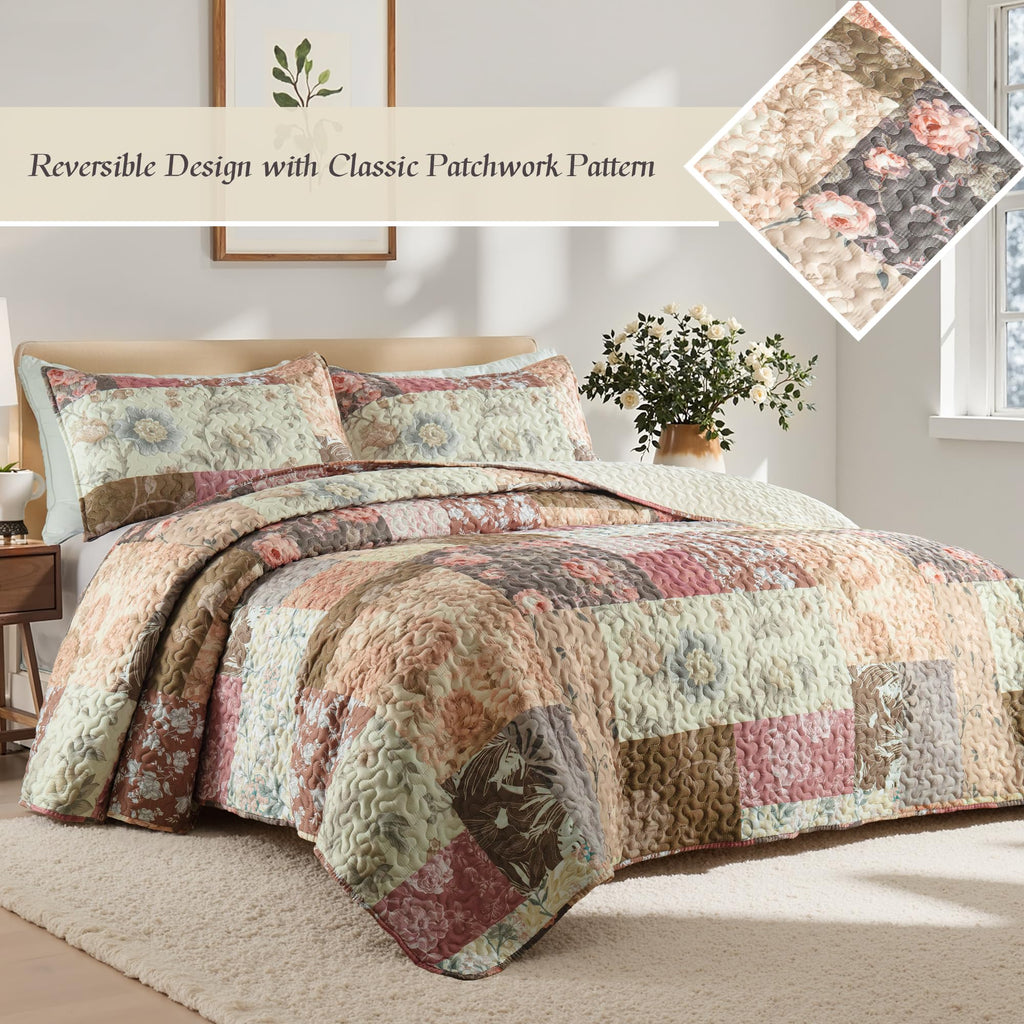 Quilt Set, Extra Soft Floral Bedspreads