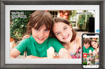 15.6 Inch 32GB WiFi Large Digital Photo Frame 1920 * 1080 IPS FHD Touch Screen Smart Digital Picture Frame, Wall
