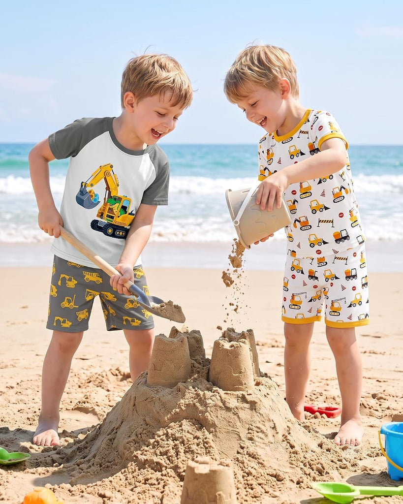 Cotton Toddler Boys Clothes Kids Outfits Short Sleeve Set