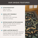 Dark Black Boho 2x10 Rug Runners for Hallways, Washable Non Slip Long Runner Rug for Kitchen, Entryw