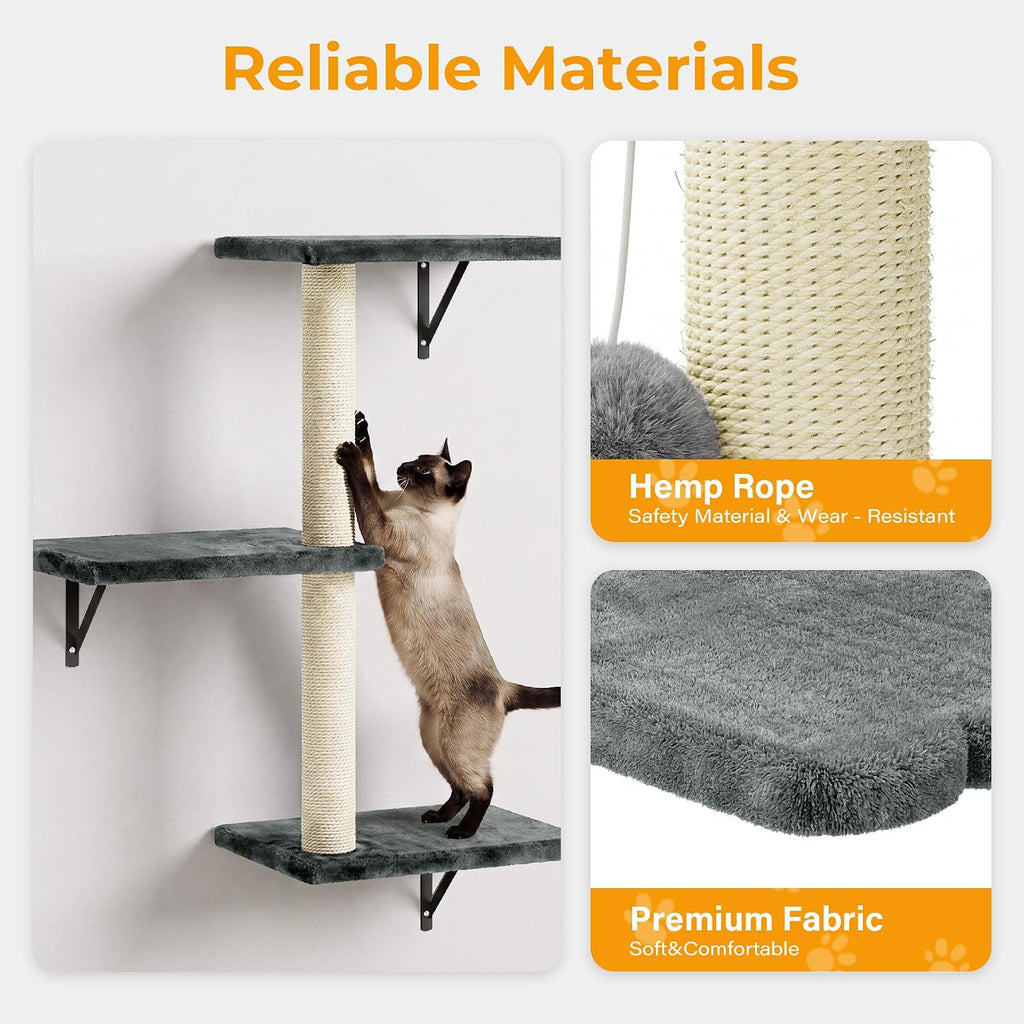 8-in-1 Cat Wall Shelves, Cat Wall Furniture Set