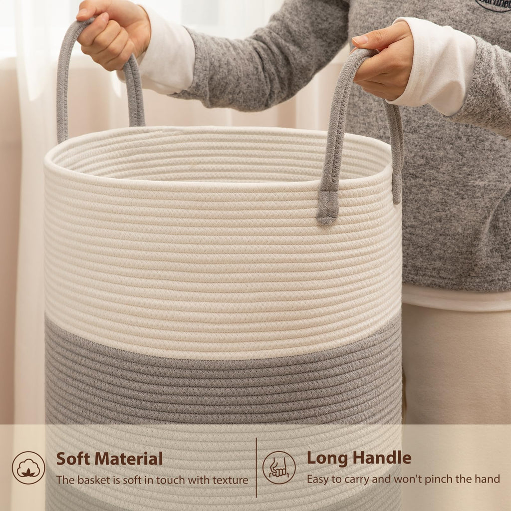 60L Nursery Hamper Laundry Basket Laundry Hamper Gradient Grey
