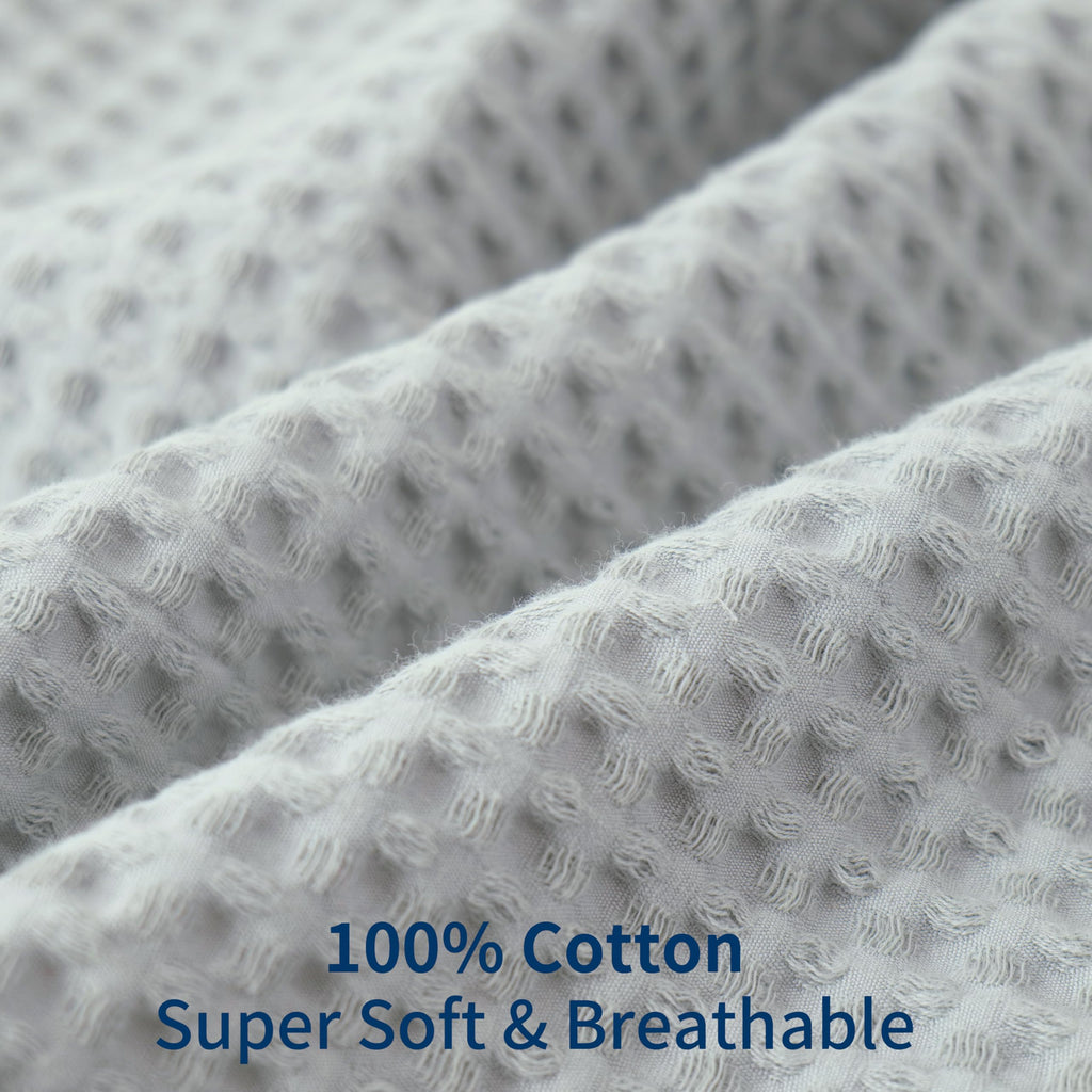 100% Egyptian Cotton 600 TC Waffle Weave Throw Pillow Covers 2 Pack
