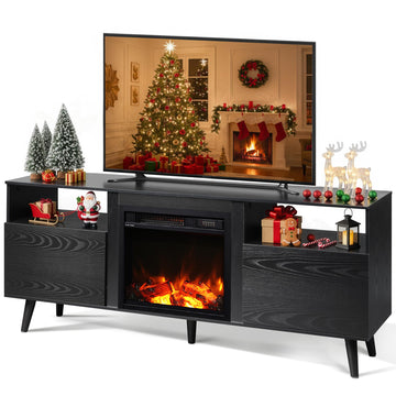 For 55/65 Inch TV, Storage Cabinets, Black