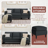 Sectional Sofa Couch Convertible L Shaped Sofas with Ottoman Small Sectional Couches for Living Room