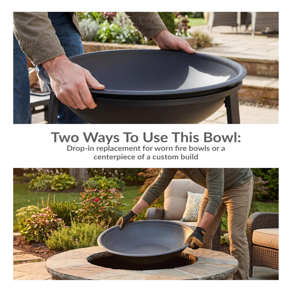 Pit Bowl with Spark Screen, 23.25" Outer / 21" Inner Dia