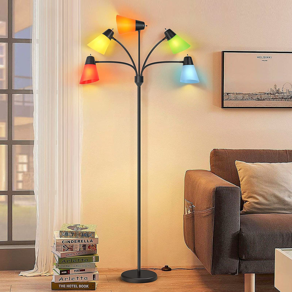 LED Floor Lamp, Medusa Adjustable Multi Head Modern Tall Standing Light