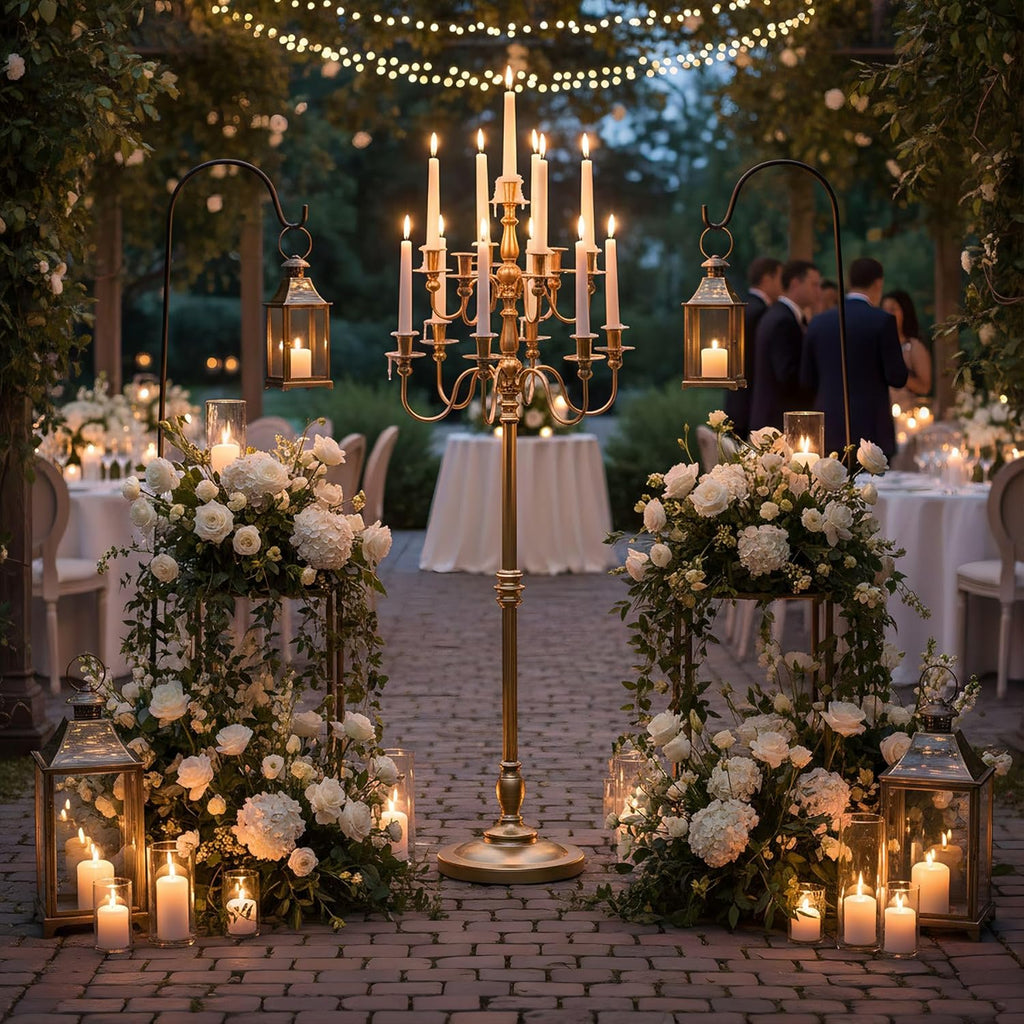 Floor Candelabra Tall 13 Arms Candle Holdersandlestick for Taper Candle and Floral Centerpiece Stand Wedding Event