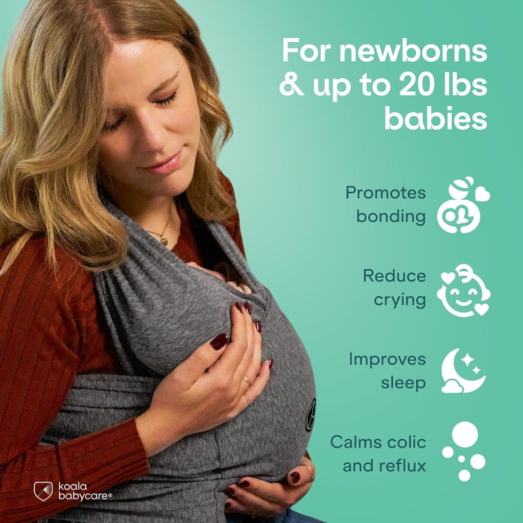 Carrier Wrap, Easy to Wear As a T-Shirt - Original Baby Carrier Newborn to Toddler - Sling One Size Fits All - Baby