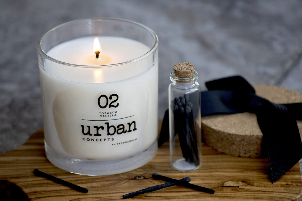 Urban Concepts by - Highly Scented Soy Candle - Long Lasting - Hand Poured in USA (9 Oz., Tobacco Vanilla)