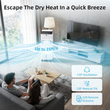 Swamp Cooler, Windowless Portable Air Conditioners with 120°Oscillation, Evaporative Air Cooler with Remote,12H Timer