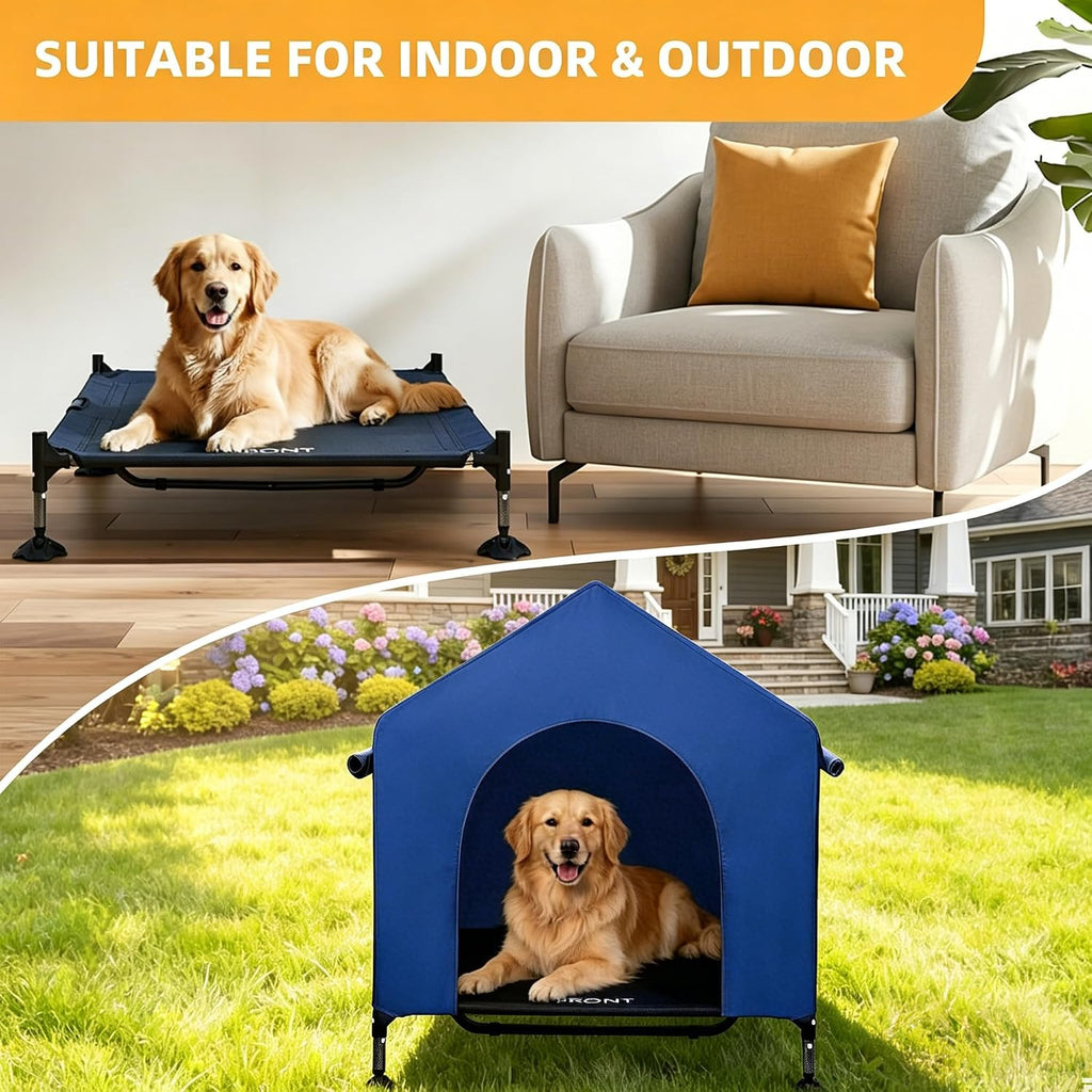 Dog House, Large Dog Houses Outdoor Indoor Elevated Dog Cot Bed