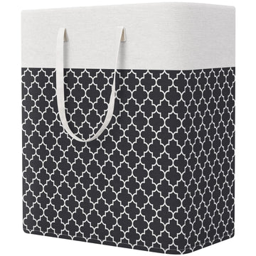 Basket Hamper, 100L Clothes Storage, Clover Black
