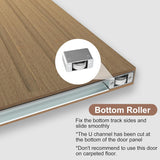 42"x84" Concealed Sliding Barn Door with Soft Close Hardware Kit, Light Brown Hidden Door for Openin