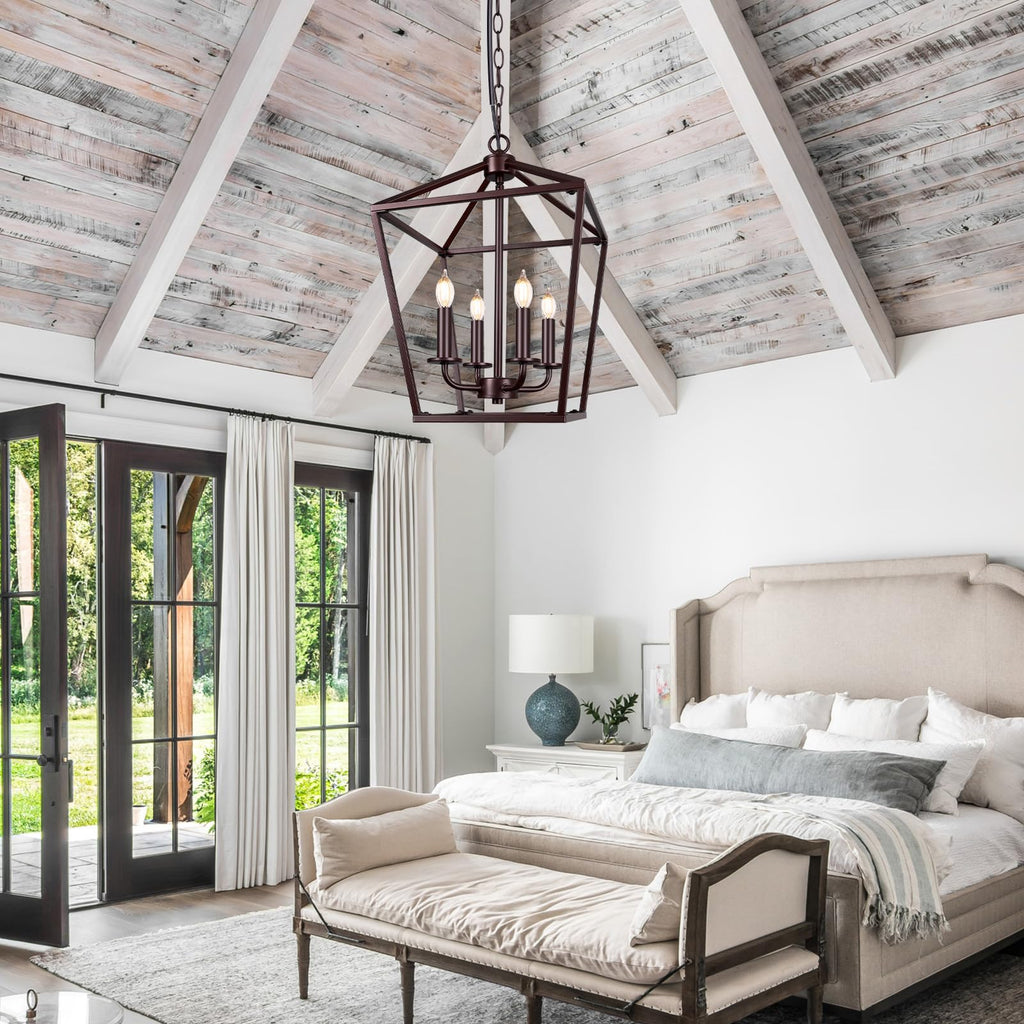 Oil-Rubbed Bronze Rustic Chandelier, Foyer Lighting Fixture