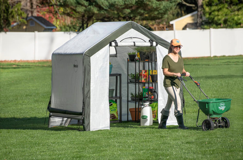 6' x 6' x 6' All-Season Indoor/Outdoor Backyard Garden Greenhouse and Compact Waterproof Plant Shelter, Translucent