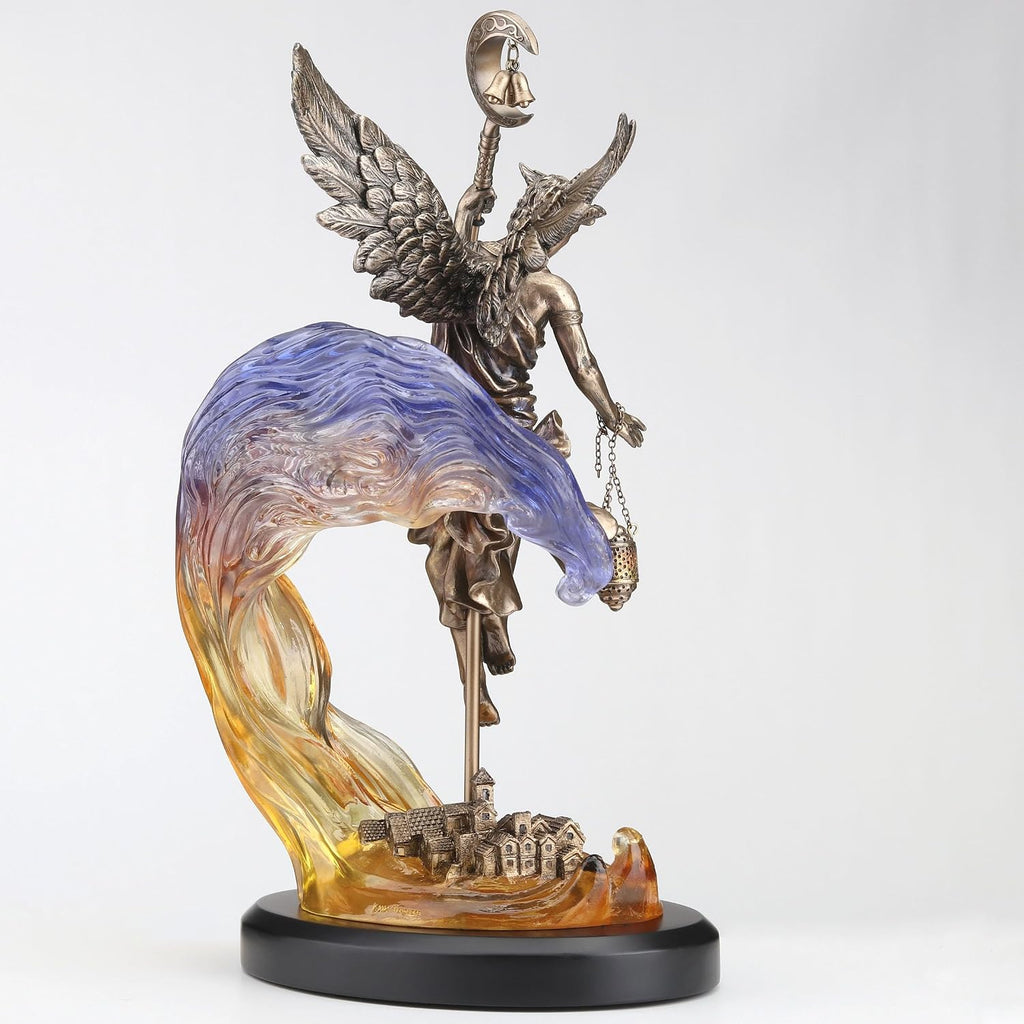 13 1/8 Inch Hypnos The Greek God of Slumber Cold Cast Resin Bronze Finish Sculpture