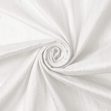 100% Pure Silk Dupioni Fabric 54" Wide BTY Drape Blouse Dress Craft (White)