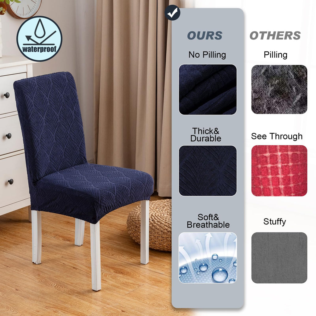 Waterproof Dining Chair Covers, Chair Covers, Stretch Parsons Chair Slipcover, Removable, Washable Kitchen Chair