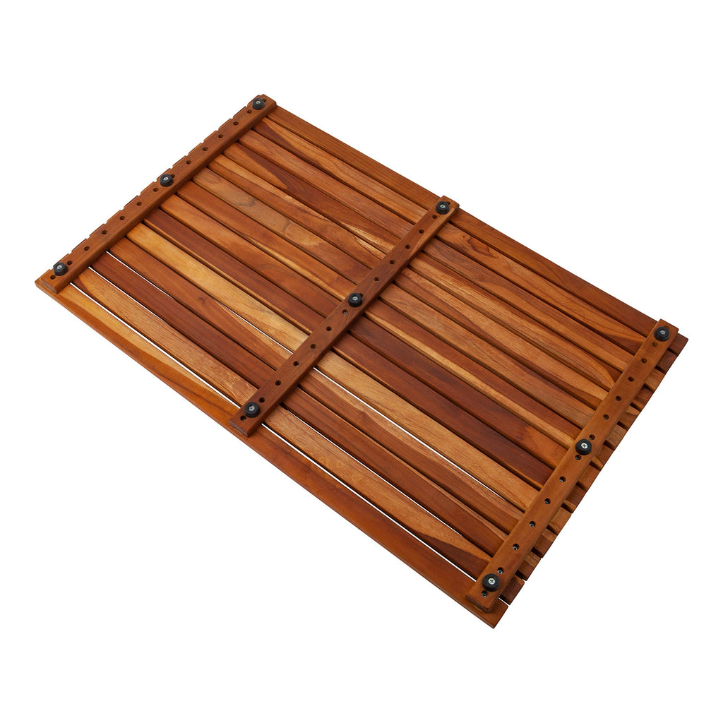 Teak Shower and Bath Mat, 31.4" x 19.6", Oiled
