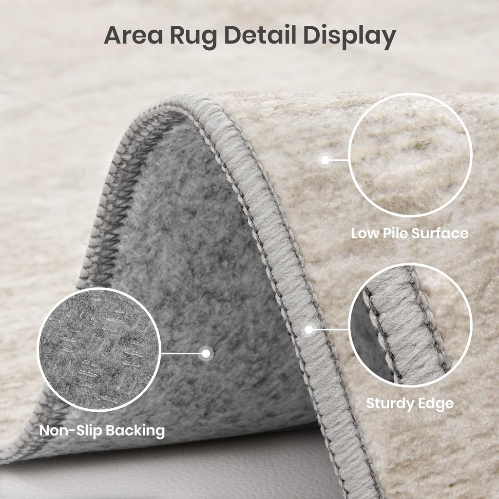 2x5 Rug Runners s, Washable Runner Rug Non Slip, Beige