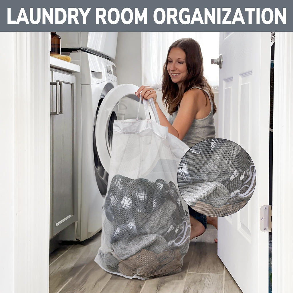 75L Rolling Dirty Clothes Hamper with Wash Bag for Laudnry