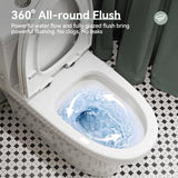 Elongated Dual Flush Toilet with Soft-Close Seat, High-Efficiency Design, White Finish