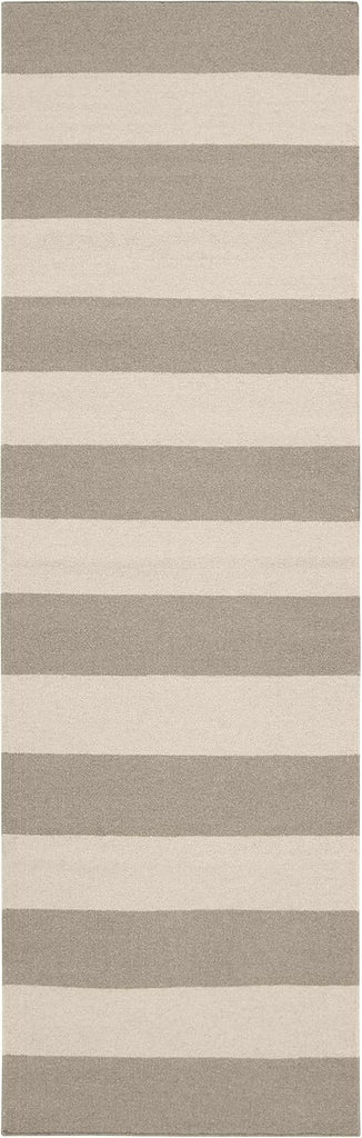 Winchester Wool Living Room, Bedroom Area Rug - Striped - Traditional Transitional Modern Contemporary Minimalist