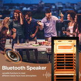 Sauna One Person Infrared Saunas Room Chilean Pine Wood 1050W Dry Saunas Spa with 7 Color Starry Sky Light Oxygen Bar