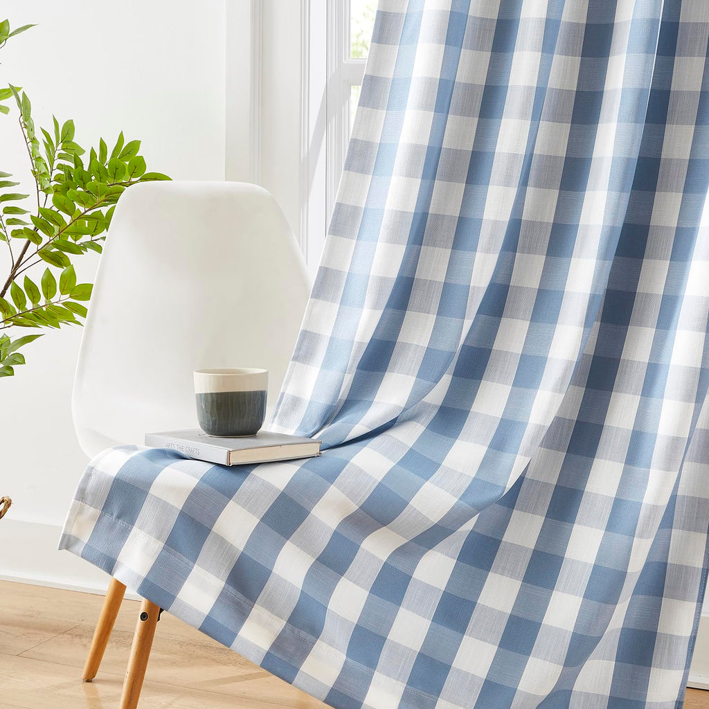 Buffalo Check Plaid Blackout Window Curtains 95 Inches