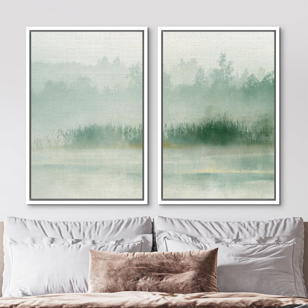 Framed Canvas Print Wall Art Set Monochrome Whirls Abstract Expressionist Illustrations Modern Art Decorative