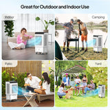 7.9Gal Portable Swamp Cooler, 2300CFM Evaporative Air Cooler with Auto Oscillating, Remote, 3 Speeds