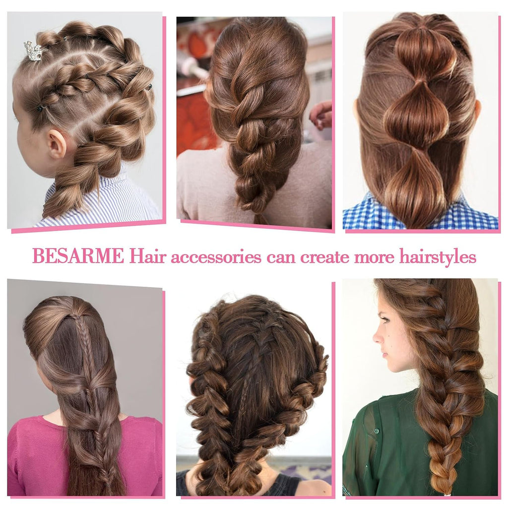 Hair Ties Accessories for Little Girls, 1500 Rubber Bands with 8 Hair Tools