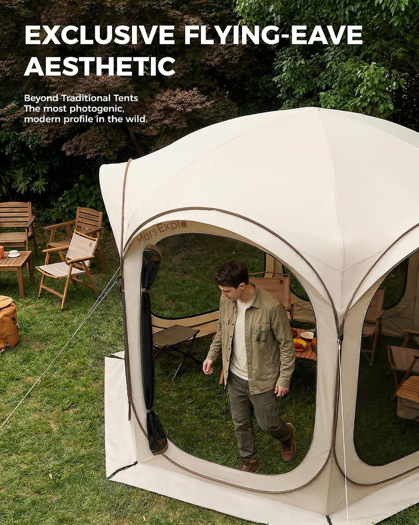 Screen Pop Up House Room Tent, Canopy Sun Shade Shelter Activities, Portable Gazebo, 10'x10'