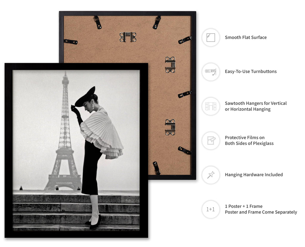 Master Eiffel Tower Poster - Paris Print - Fashion Illustration - Elegant Woman Design - Photography Graphic - Black
