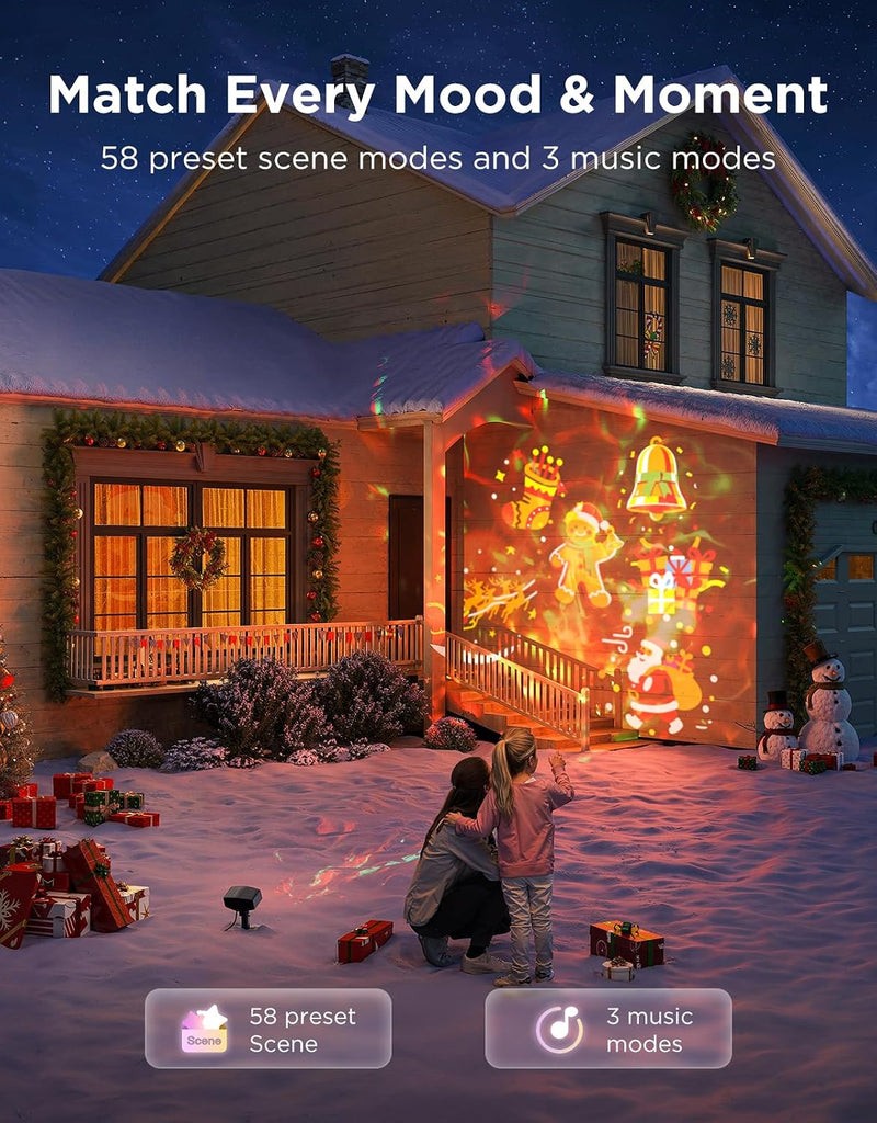 Outdoor Decoration Projector Light, LED Snowflake Projector, IP67