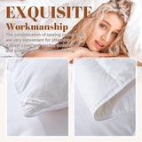 Twin Feather Down Fiber Comforter - Ultra Soft 100% Cotton Duvet Insert