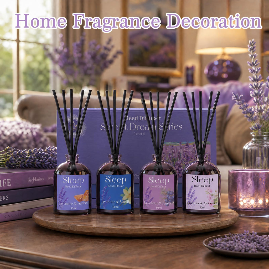 Reed Diffuser Set, Lavender Essential Oil for Sleep, 6.7 FL Oz