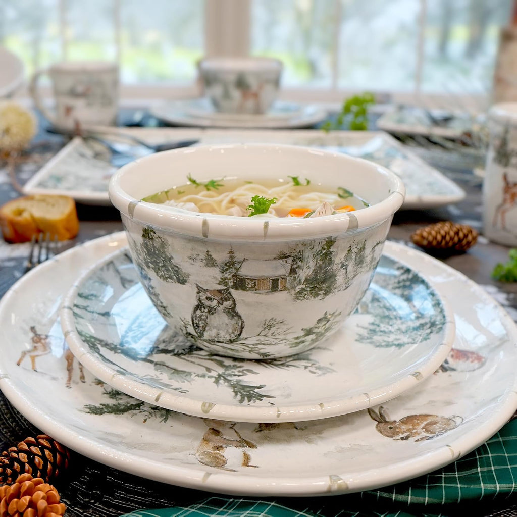 Winter Frost 16 Pc Dinnerware Set, Service for 4