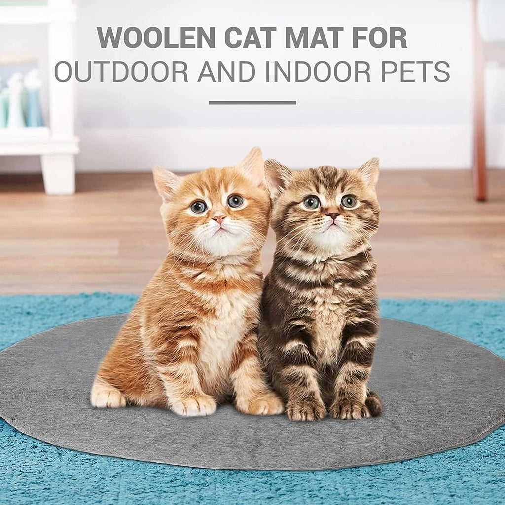 Cat Bed Mat Natural Merino Wool Cozy Large Carpet Pad for Pet Cats Kitty Small Dog House Warm Organic Sheep Wool