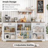 71” Large Sideboard Buffet Cabinet with Storage