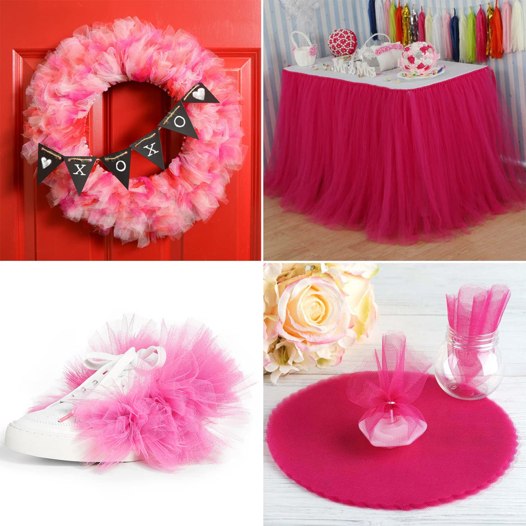 Fuchsia Tulle Fabric 54 Inch X 40 Yards Tulle Roll