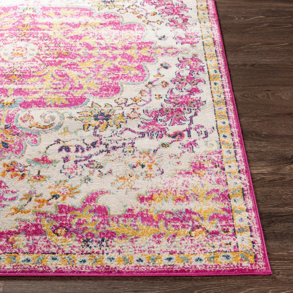 Covenhill Vintage Medallion Area Rug, Pink
