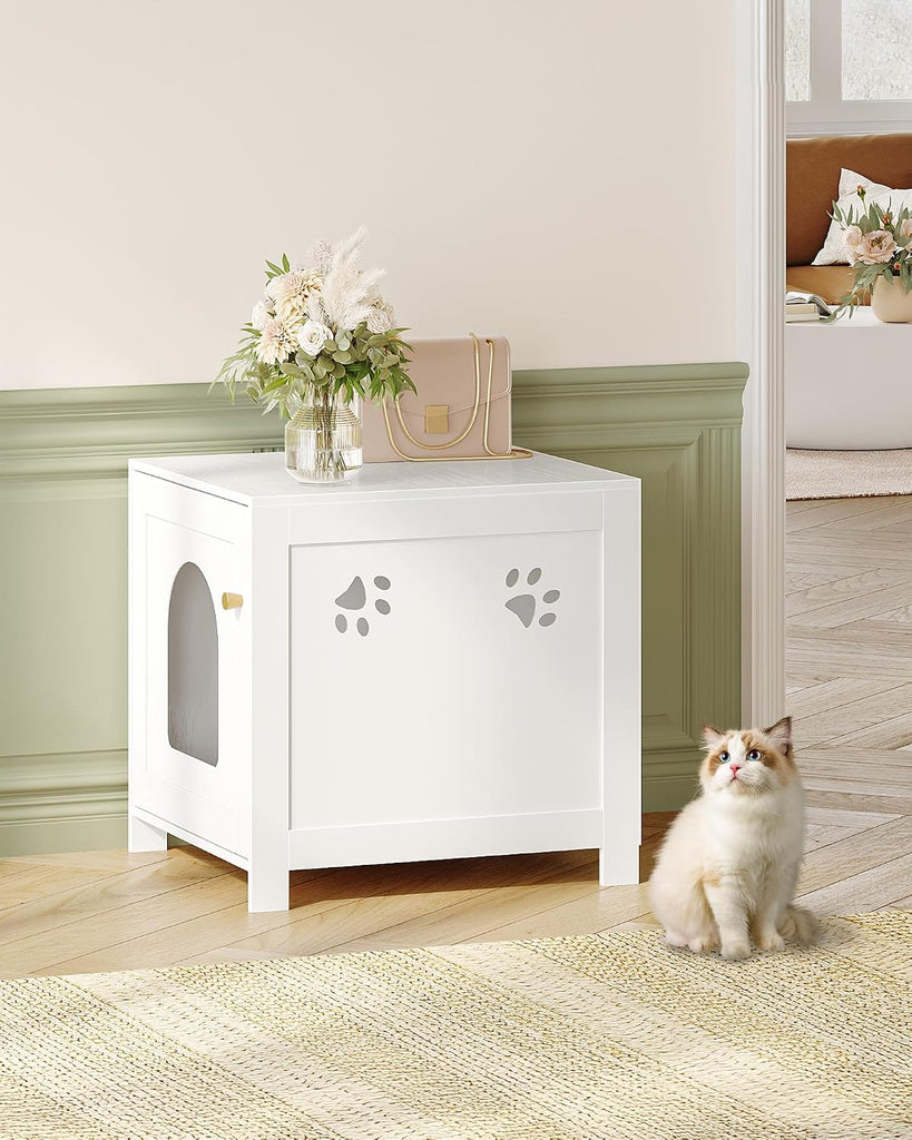 Cat Litter Box Enclosure, 21 inches Hidden Litter Box Furniture