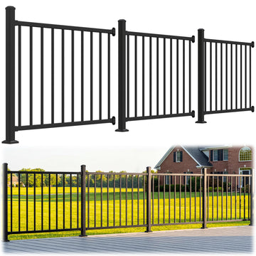 36 in. H x 12 ft. W Modular Aluminum Deck Railing Kits with Post